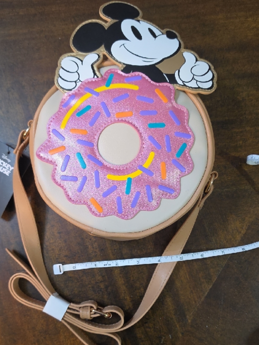 Bioworld Disney Mickey Mouse Donut Crossbody Bag - NWT - Picture 3 of 7